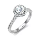 Ékszerpalota eljegyzési gyűrű 0,3ct H/SI gyémánttal BRK613 platina