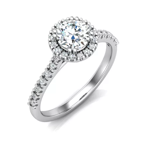 Ékszerpalota eljegyzési gyűrű 0,3ct H/SI gyémánttal BRK613 platina