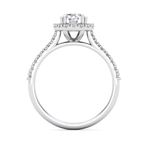 Ékszerpalota eljegyzési gyűrű 0,3ct H/SI gyémánttal BRK613 platina