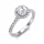 Ékszerpalota eljegyzési gyűrű 0,3ct gyémánttal BRK613 platina