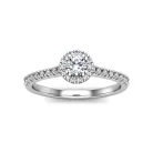 Ékszerpalota eljegyzési gyűrű 0,17ct G/VS gyémánttal BRK613 rozé arany