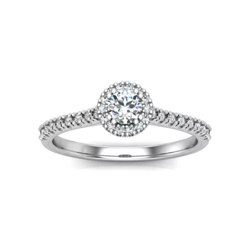 Ékszerpalota eljegyzési gyűrű 0,17ct gyémánttal BRK613 rozé arany