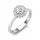 Ékszerpalota eljegyzési gyűrű 0,4ct G/VS gyémánttal BRK614 platina