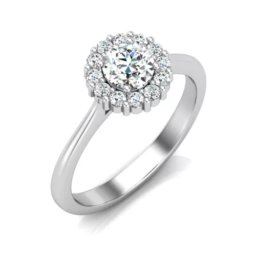 Ékszerpalota eljegyzési gyűrű 0,4ct G/VS gyémánttal BRK614 platina