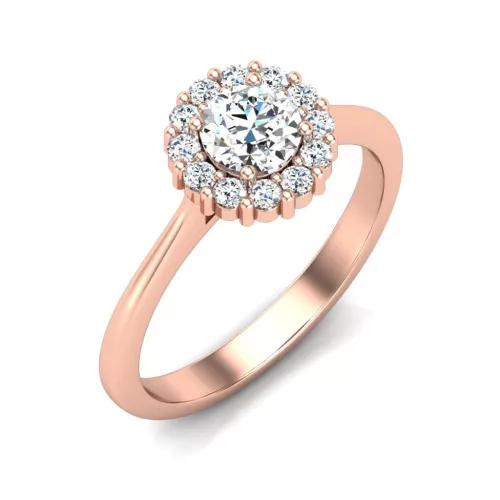 Ékszerpalota eljegyzési gyűrű 0,4ct G/VS gyémánttal BRK614 rozé arany
