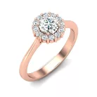Ékszerpalota eljegyzési gyűrű 0,4ct gyémánttal BRK614 rozé arany
