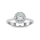 Ékszerpalota eljegyzési gyűrű 0,4ct gyémánttal BRK614 rozé arany