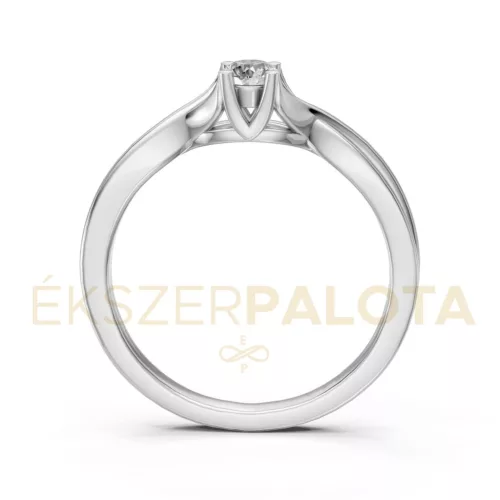 Ékszerpalota eljegyzési gyűrű 0,17ct G/VS gyémánttal BRK615 fehér arany