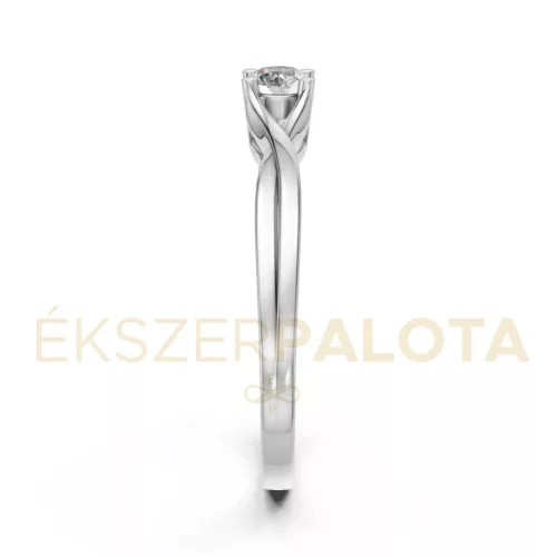 Ékszerpalota eljegyzési gyűrű 0,17ct G/VS gyémánttal BRK615 fehér arany