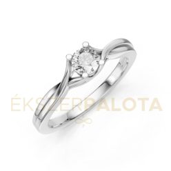   Ékszerpalota eljegyzési gyűrű 0,25ct gyémánttal BRK615 fehér arany