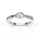 Ékszerpalota eljegyzési gyűrű 0,2ct G/VS gyémánttal BRK615 platina