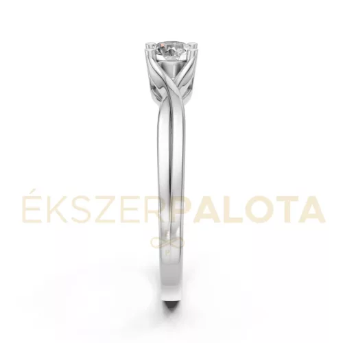 Ékszerpalota eljegyzési gyűrű 0,25ct gyémánttal BRK615 platina