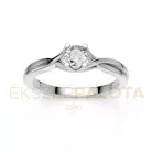 Ékszerpalota eljegyzési gyűrű 0,3ct G/VS gyémánttal BRK615 platina