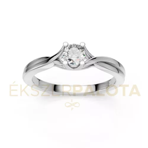 Ékszerpalota eljegyzési gyűrű 0,3ct G/VS gyémánttal BRK615 platina