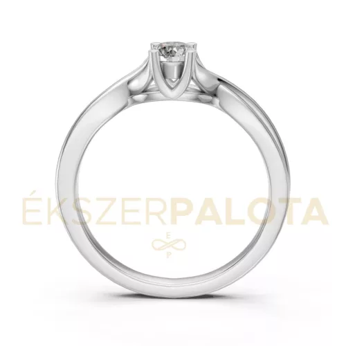 Ékszerpalota eljegyzési gyűrű 0,3ct H/SI gyémánttal BRK615 platina