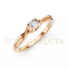Ékszerpalota eljegyzési gyűrű 0,17ct G/VS gyémánttal BRK615 rozé arany