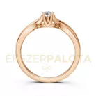 Ékszerpalota eljegyzési gyűrű 0,17ct G/VS gyémánttal BRK615 rozé arany