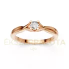 Ékszerpalota eljegyzési gyűrű 0,17ct gyémánttal BRK615 rozé arany
