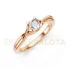 Ékszerpalota eljegyzési gyűrű 0,3ct G/VS gyémánttal BRK615 rozé arany
