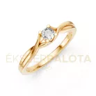 Ékszerpalota eljegyzési gyűrű 0,17ct G/VS gyémánttal BRK615 sárga arany
