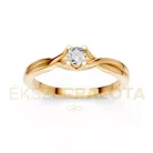 Ékszerpalota eljegyzési gyűrű 0,2ct G/VS gyémánttal BRK615 sárga arany