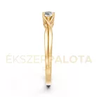 Ékszerpalota eljegyzési gyűrű 0,2ct gyémánttal BRK615 sárga arany