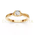 Ékszerpalota eljegyzési gyűrű 0,25ct H/SI gyémánttal BRK615 sárga arany