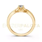 Ékszerpalota eljegyzési gyűrű 0,3ct H/SI gyémánttal BRK615 sárga arany