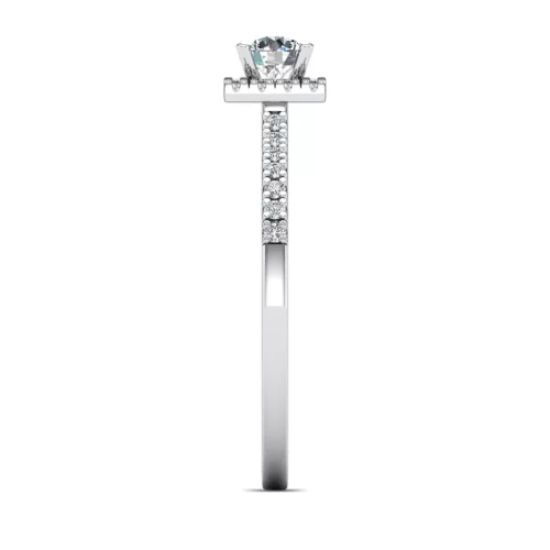 Ékszerpalota eljegyzési gyűrű 0,25ct gyémánttal BRK616 fehér arany