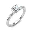 Ékszerpalota eljegyzési gyűrű 0,25ct H/SI gyémánttal BRK616 platina