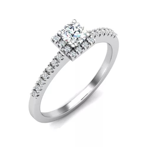 Ékszerpalota eljegyzési gyűrű 0,25ct H/SI gyémánttal BRK616 platina