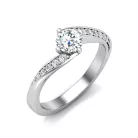 Ékszerpalota eljegyzési gyűrű 0,3ct G/VS gyémánttal BRK617 platina