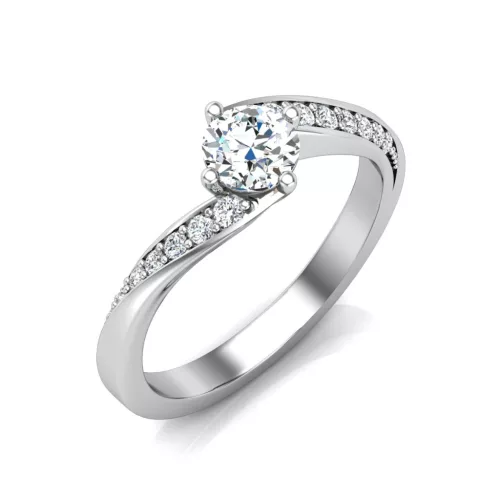 Ékszerpalota eljegyzési gyűrű 0,3ct G/VS gyémánttal BRK617 platina