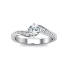 Ékszerpalota eljegyzési gyűrű 0,3ct G/VS gyémánttal BRK617 platina