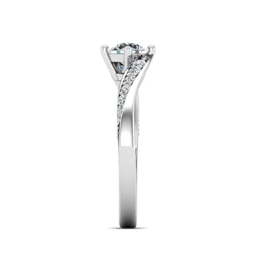 Ékszerpalota eljegyzési gyűrű 0,3ct G/VS gyémánttal BRK617 platina