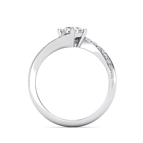Ékszerpalota eljegyzési gyűrű 0,3ct G/VS gyémánttal BRK617 platina