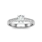 Ékszerpalota eljegyzési gyűrű 0,5ct G/VS gyémánttal BRK619 platina