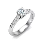 Ékszerpalota eljegyzési gyűrű 0,5ct H/SI gyémánttal BRK619 platina