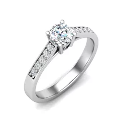   Ékszerpalota eljegyzési gyűrű 0,5ct gyémánttal BRK619 platina