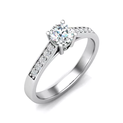 Ékszerpalota eljegyzési gyűrű 0,5ct gyémánttal BRK619 platina