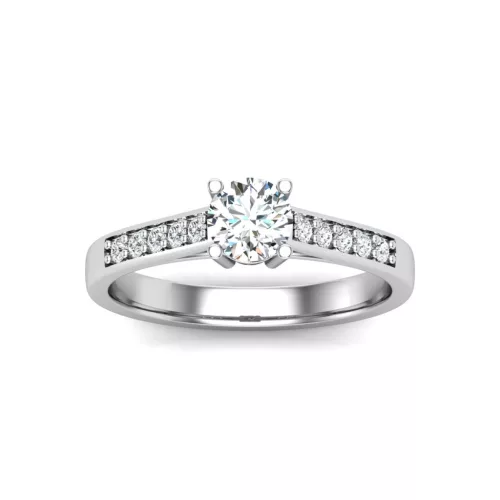 Ékszerpalota eljegyzési gyűrű 0,5ct G/VS gyémánttal BRK619 rozé arany
