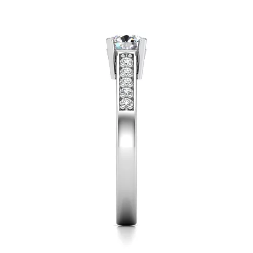 Ékszerpalota eljegyzési gyűrű 0,5ct G/VS gyémánttal BRK619 rozé arany