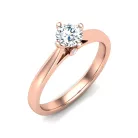 Ékszerpalota eljegyzési gyűrű 0,5ct G/VS gyémánttal BRK620 rozé arany