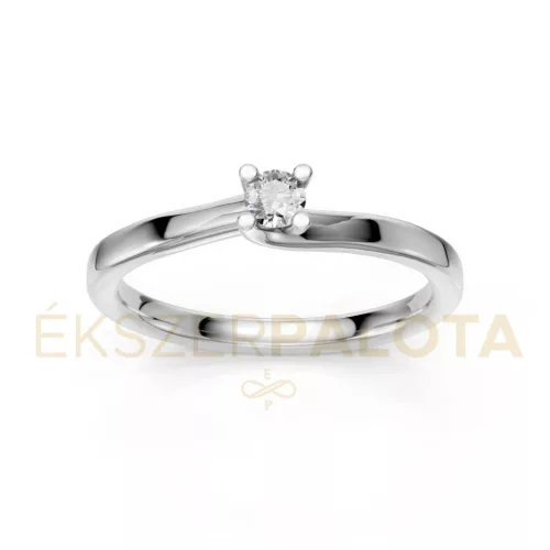 Ékszerpalota eljegyzési gyűrű 0,1ct G/VS gyémánttal BRK621 fehér arany