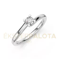   Ékszerpalota eljegyzési gyűrű 0,17ct gyémánttal BRK621 fehér arany