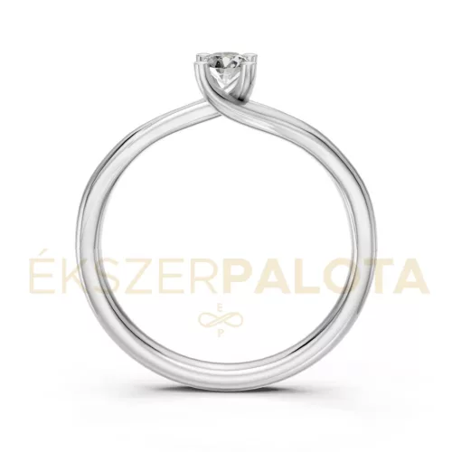 Ékszerpalota eljegyzési gyűrű 0,2ct G/VS gyémánttal BRK621 fehér arany