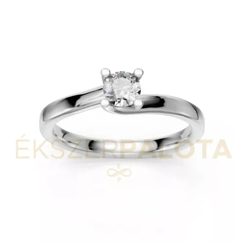 Ékszerpalota eljegyzési gyűrű 0,3ct gyémánttal BRK621 fehér arany