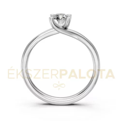 Ékszerpalota eljegyzési gyűrű 0,5ct gyémánttal BRK621 fehér arany