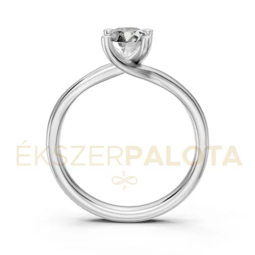 Ékszerpalota eljegyzési gyűrű 0,8ct H/SI gyémánttal BRK621 fehér arany