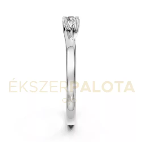 Ékszerpalota eljegyzési gyűrű 0,1ct G/VS gyémánttal BRK621 platina